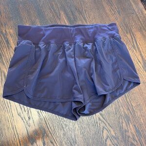 Zella Workout Lined Shorts in Dark Plum Purple Color Size Large